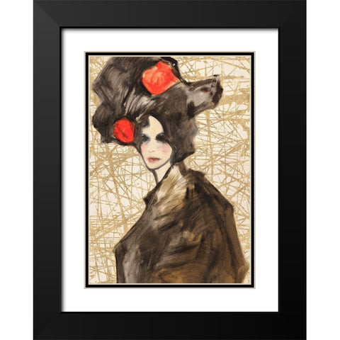 Asian Deity (detail) Black Modern Wood Framed Art Print with Double Matting by Kumi