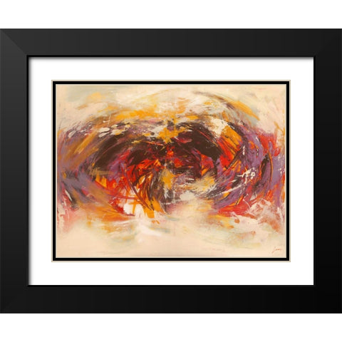 Giorno di festa Black Modern Wood Framed Art Print with Double Matting by Lucas