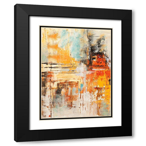 Riflessi del mattino I (detail) Black Modern Wood Framed Art Print with Double Matting by Lucas