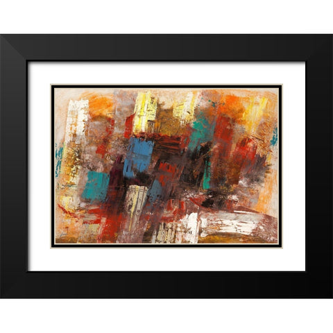 Gemme Black Modern Wood Framed Art Print with Double Matting by Lucas