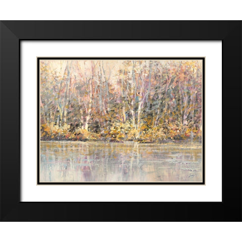 Bosco incantato Black Modern Wood Framed Art Print with Double Matting by Lucas