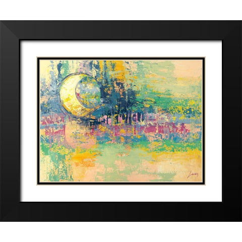 Riflessi di Luna Black Modern Wood Framed Art Print with Double Matting by Lucas