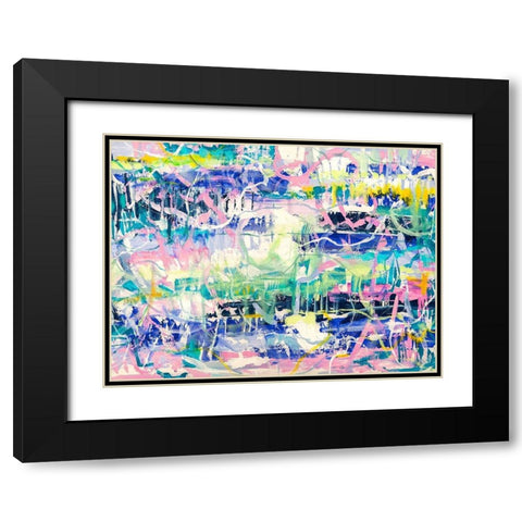 Ipanema Black Modern Wood Framed Art Print with Double Matting by Lucas