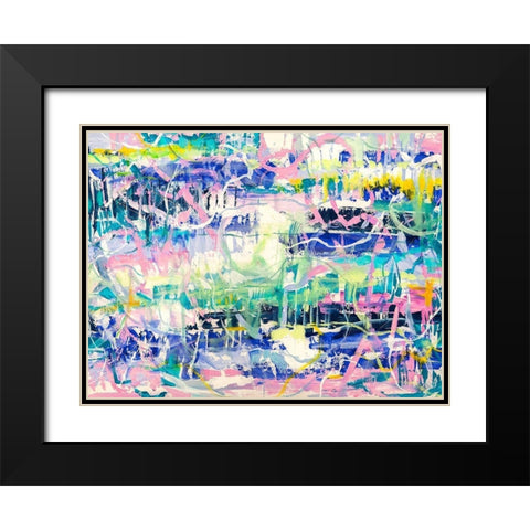 Ipanema Black Modern Wood Framed Art Print with Double Matting by Lucas