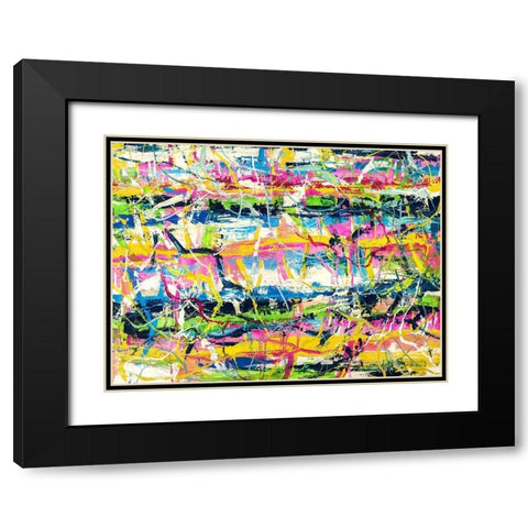 Rio Black Modern Wood Framed Art Print with Double Matting by Lucas