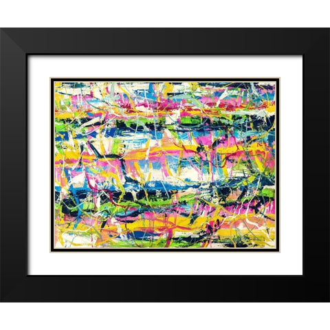 Rio Black Modern Wood Framed Art Print with Double Matting by Lucas