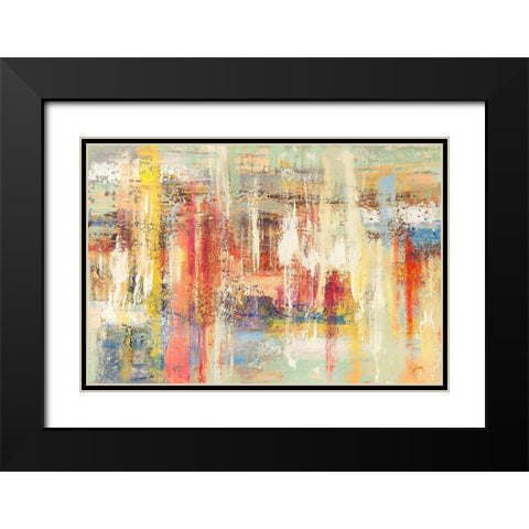 Colori riflessi Black Modern Wood Framed Art Print with Double Matting by Lucas