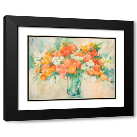 Bouquet di primavera Black Modern Wood Framed Art Print with Double Matting by Banfi, Laura