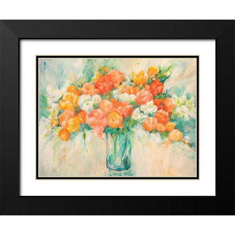 Bouquet di primavera Black Modern Wood Framed Art Print with Double Matting by Banfi, Laura