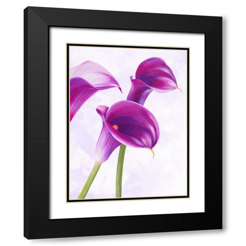 Duet II Black Modern Wood Framed Art Print with Double Matting by Villa, Luca