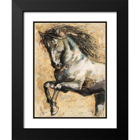 Selvaggio Black Modern Wood Framed Art Print with Double Matting by Florio, Luigi