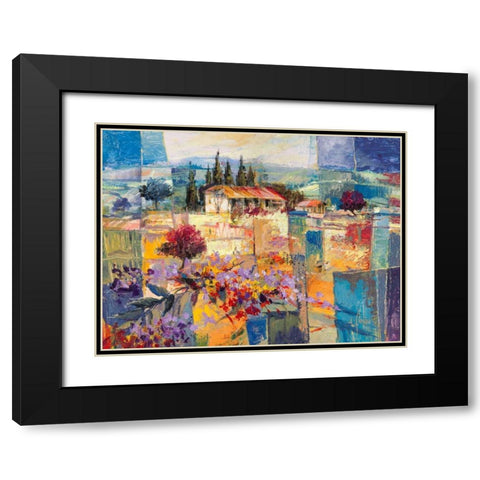 Racconto destate Black Modern Wood Framed Art Print with Double Matting by Florio, Luigi