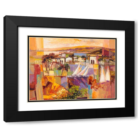 Racconto italiano Black Modern Wood Framed Art Print with Double Matting by Krahmer, Frank