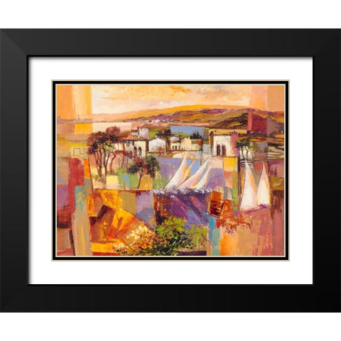 Racconto italiano Black Modern Wood Framed Art Print with Double Matting by Krahmer, Frank