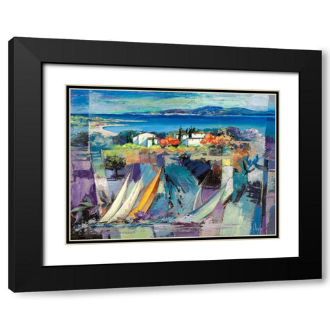 Racconto mediterraneo Black Modern Wood Framed Art Print with Double Matting by Krahmer, Frank