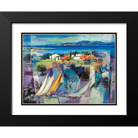 Racconto mediterraneo Black Modern Wood Framed Art Print with Double Matting by Krahmer, Frank