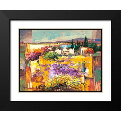 Estate mediterranea Black Modern Wood Framed Art Print with Double Matting by Florio, Luigi