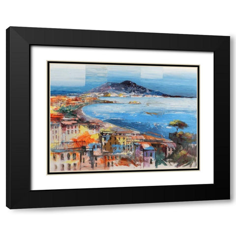 Dolce Napoli Black Modern Wood Framed Art Print with Double Matting by Florio, Luigi