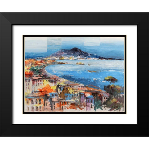 Dolce Napoli Black Modern Wood Framed Art Print with Double Matting by Florio, Luigi