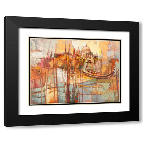 Colori di Venezia Black Modern Wood Framed Art Print with Double Matting by Luigi, Florio