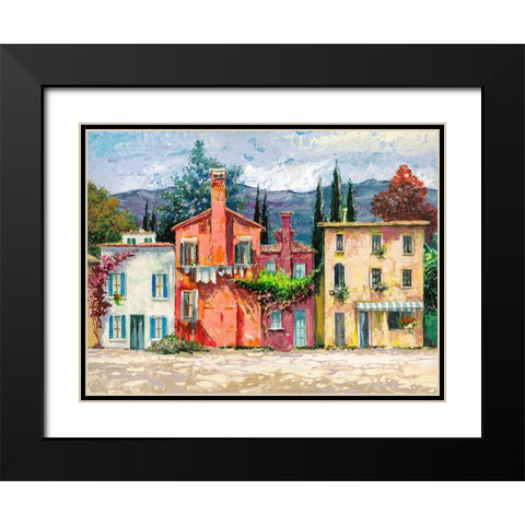 Paese italiano I Black Modern Wood Framed Art Print with Double Matting by Luigi, Florio