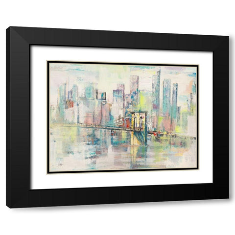 Mattino a Manhattan Black Modern Wood Framed Art Print with Double Matting by Florio, Luigi