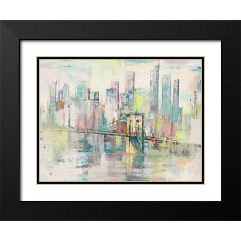 Mattino a Manhattan Black Modern Wood Framed Art Print with Double Matting by Florio, Luigi