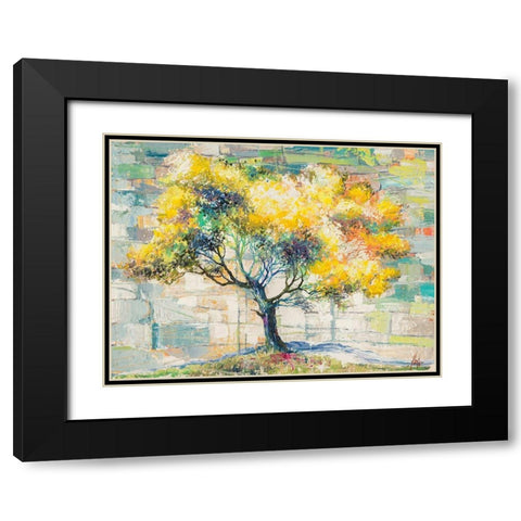 Albero del sole Black Modern Wood Framed Art Print with Double Matting by Florio, Luigi