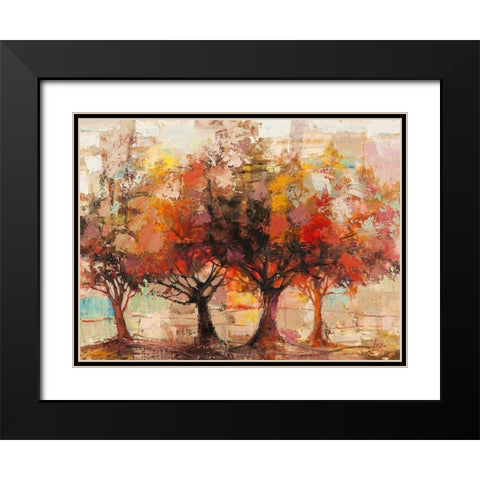 Foresta incantata Black Modern Wood Framed Art Print with Double Matting by Florio, Luigi