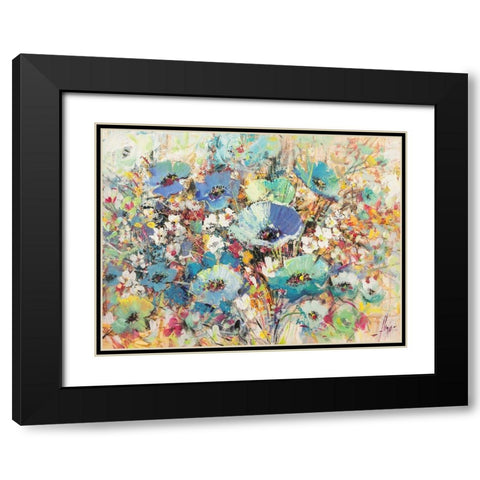 Campo di fiori in Primavera Black Modern Wood Framed Art Print with Double Matting by Florio, Luigi
