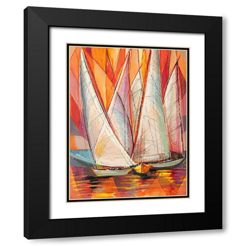 Vele allalba Black Modern Wood Framed Art Print with Double Matting by Florio, Luigi