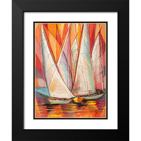 Vele allalba Black Modern Wood Framed Art Print with Double Matting by Florio, Luigi