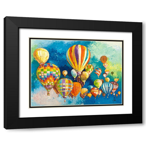 Sospesi nel cielo II Black Modern Wood Framed Art Print with Double Matting by Florio, Luigi