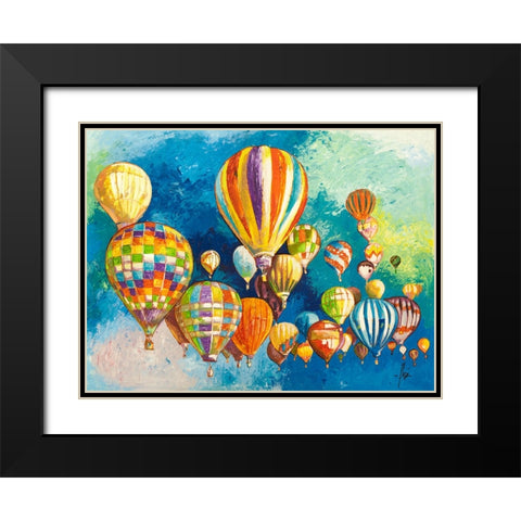 Sospesi nel cielo II Black Modern Wood Framed Art Print with Double Matting by Florio, Luigi