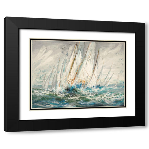 Dacqua e di vento Black Modern Wood Framed Art Print with Double Matting by Florio, Luigi