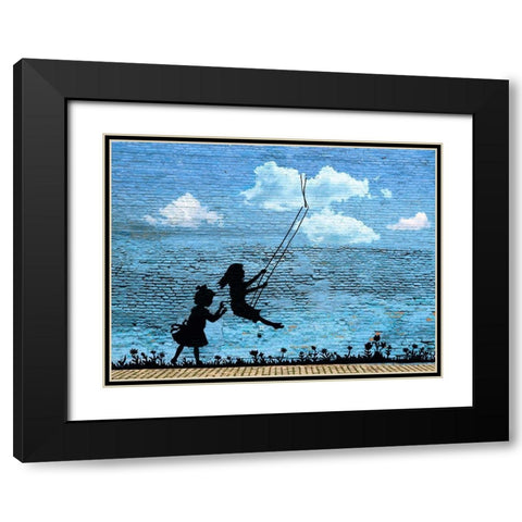 Play Free Black Modern Wood Framed Art Print with Double Matting by Masterfunk Collective