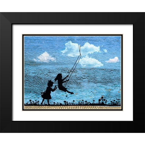 Play Free Black Modern Wood Framed Art Print with Double Matting by Masterfunk Collective