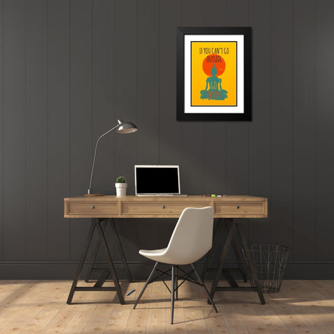 Go Inside Black Modern Wood Framed Art Print with Double Matting by Masterfunk Collective