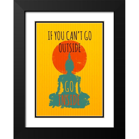 Go Inside Black Modern Wood Framed Art Print with Double Matting by Masterfunk Collective