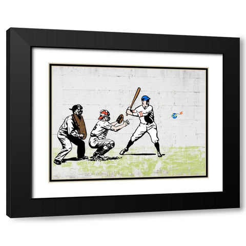 Worth a Home Run? Black Modern Wood Framed Art Print with Double Matting by Masterfunk Collective