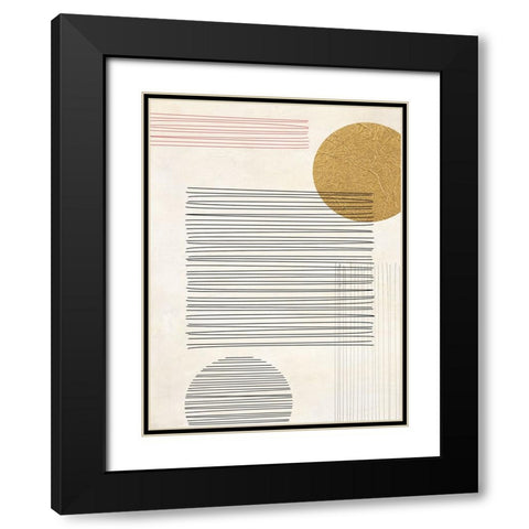 Lines and Shapes I Black Modern Wood Framed Art Print with Double Matting by Miko, Sayaka