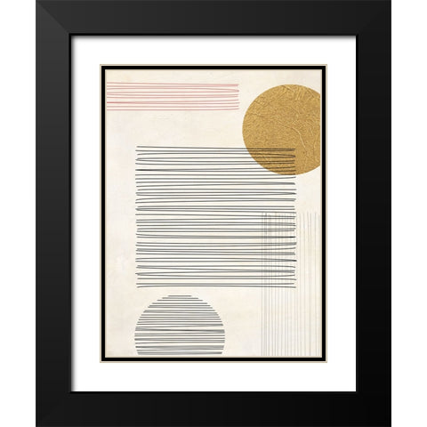 Lines and Shapes I Black Modern Wood Framed Art Print with Double Matting by Miko, Sayaka