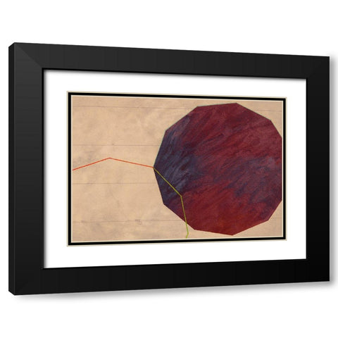 Forma I Black Modern Wood Framed Art Print with Double Matting by Novello, Patrizia