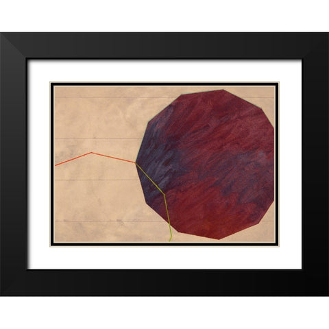 Forma I Black Modern Wood Framed Art Print with Double Matting by Novello, Patrizia