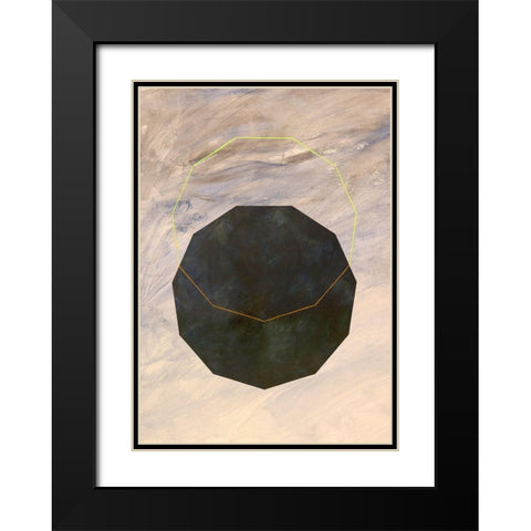 Morfi II Black Modern Wood Framed Art Print with Double Matting by Novello, Patrizia