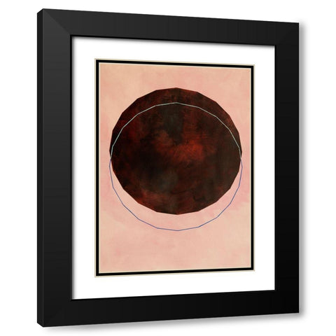 Poliedra I Black Modern Wood Framed Art Print with Double Matting by Novello, Patrizia