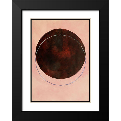 Poliedra I Black Modern Wood Framed Art Print with Double Matting by Novello, Patrizia