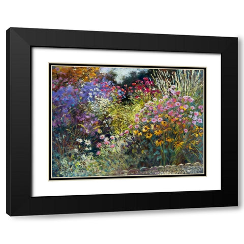 Evening in the Garden Black Modern Wood Framed Art Print with Double Matting by Whatmore, Nel