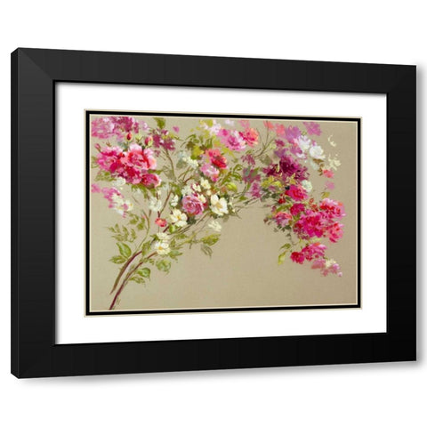 The Garden of the Rose I Black Modern Wood Framed Art Print with Double Matting by Whatmore, Nel