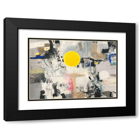 Le due lune Black Modern Wood Framed Art Print with Double Matting by Pima, Arthur